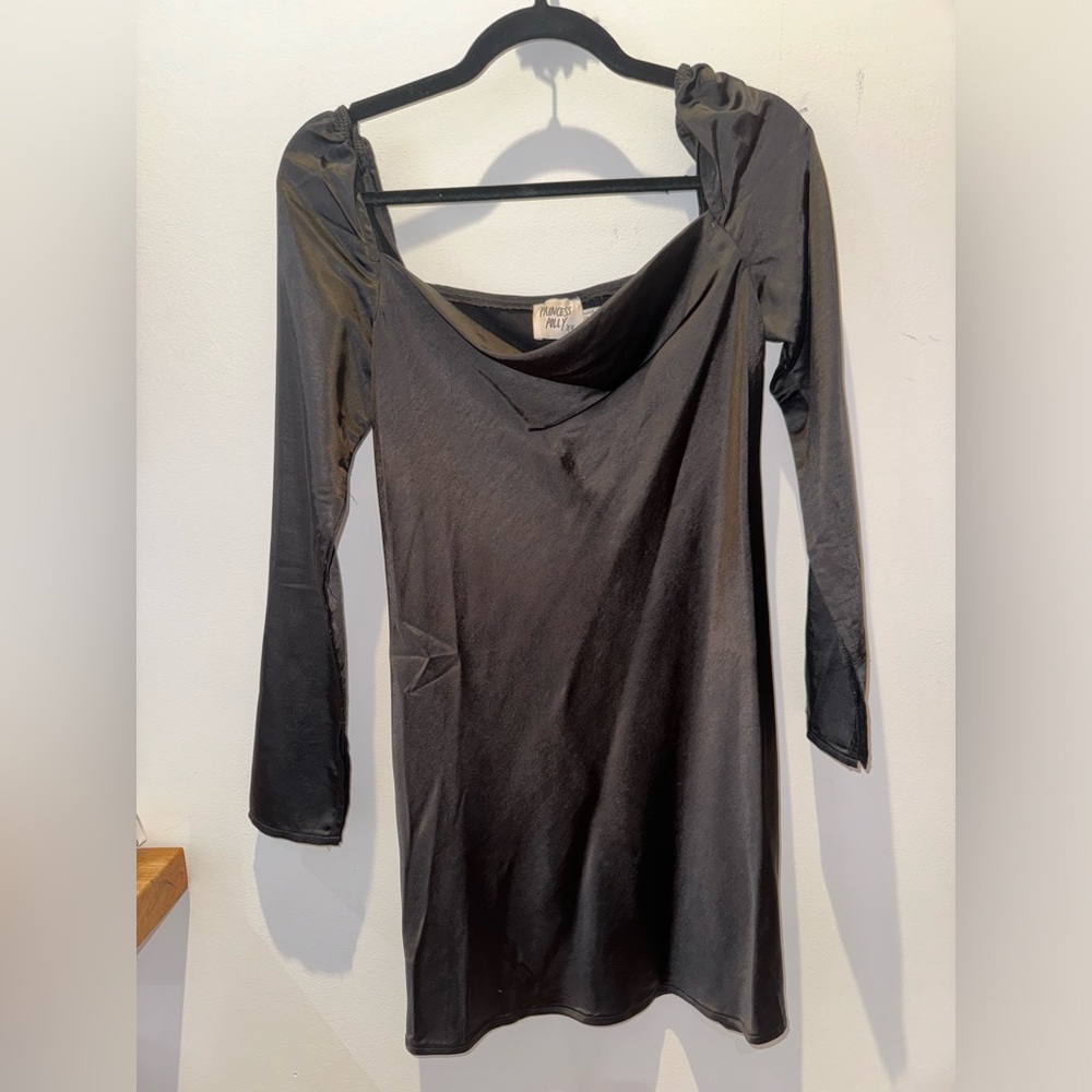 Black princess Polly long sleeve mini dress